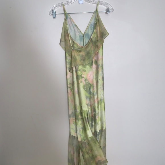 Misa Los Angeles Aina Dress Chartreuse Abstract L - Picture 11 of 16
